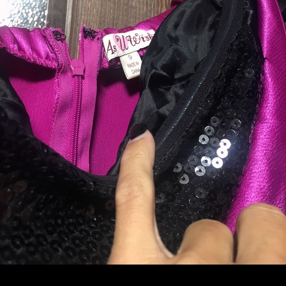 As U Wish โฆ Pink Flash Mini Dress (size 9) - Picture 2 of 6